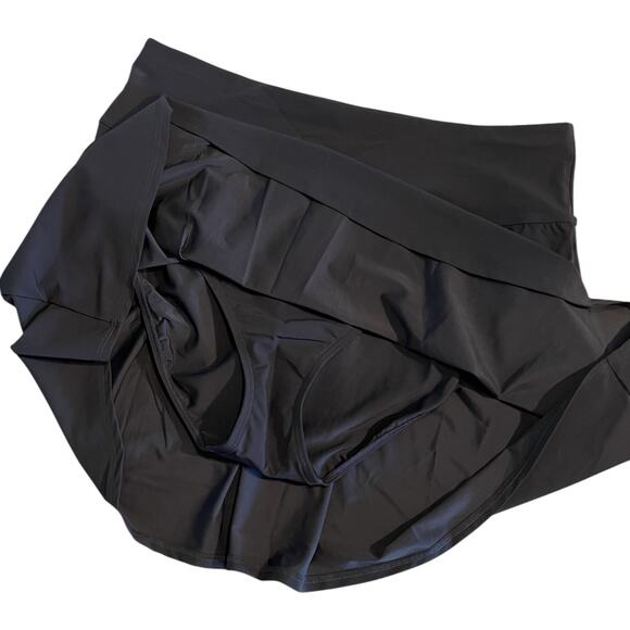 L.L. Bean Shaping Swim Skirt UPF 50+ High Rise Flattering Black Size 18 - Picture 5 of 10